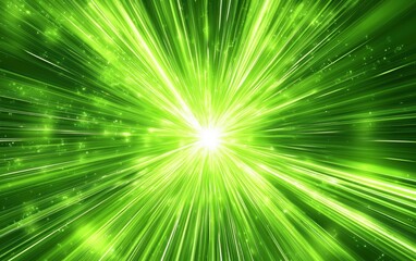 Vivid lime green radial light burst background mockup Saint Patricks Day