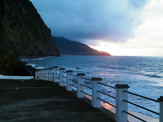 Obraz premium Sunset over Sao Miguel Island.