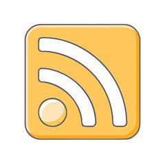 rss feed icon, rss feed vector illustration-simple illustration of rss feed, perfect for rss feed logos and icons