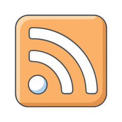 rss feed icon, rss feed vector illustration-simple illustration of rss feed, perfect for rss feed logos and icons