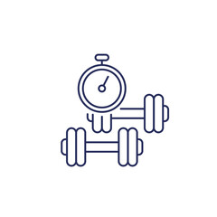 workout time line icon on white