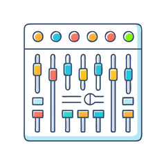 audio mixer icon, audio mixer vector illustration-simple illustration of audio mixer, perfect for audio mixer logos and icons