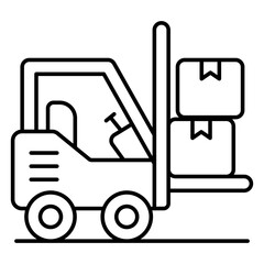 Modern design icon of forklift truck