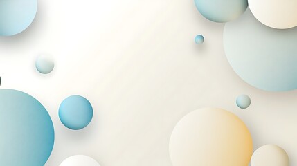 Abstract Background Featuring Pastel Spheres of Varying Sizes