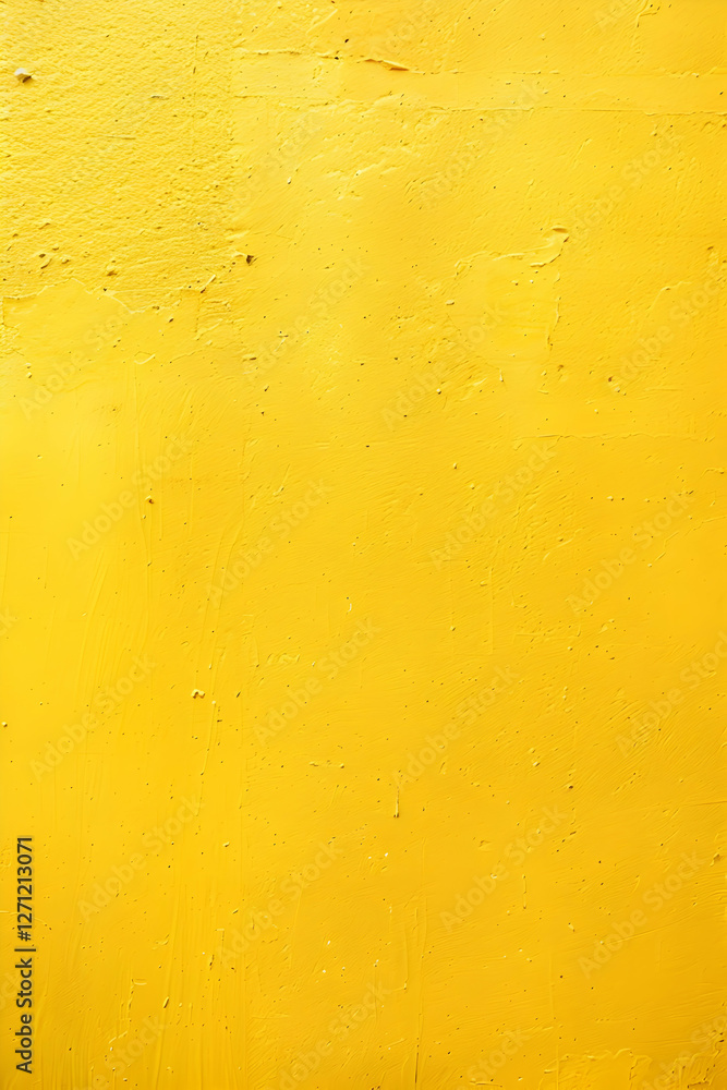 Poster bright yellow textured wall with subtle imperfections, suitable for background use in design project