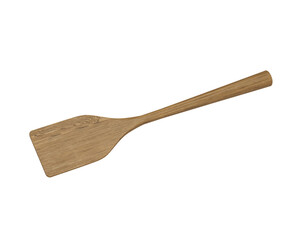 Wooden Bamboo Spatula on white background