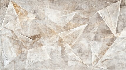 Abstract Beige and White Geometric Art