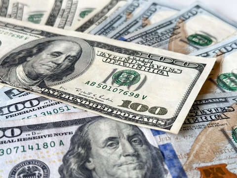 Dolar, amerykańskie banknoty, amerykańska waluta, got&oacute;wka. Dollar, American banknotes, American currency, cash. 