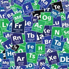 Fototapeta premium seamless pattern background of Periodic table of the chemical elements