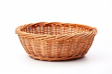 Obraz premium Woven basket alone white backdrop