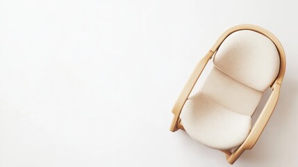 Modern Baby Rocker with Soft Cushions on Minimalist White Surface
