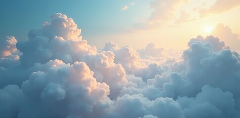 wispy clouds suspended in the ethereal atmosphere, Misty, Light