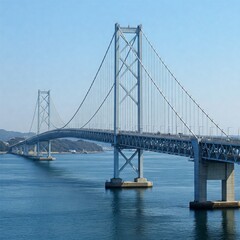 Fototapeta premium long suspension bridge