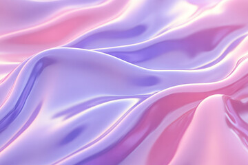 Obraz premium Soft Pastel Waves of Satin Fabric with Smooth and Glossy Texture in Pink and Purple Hues