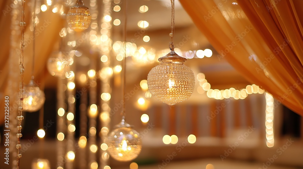 Aufkleber gorgeous crystal light fixtures delicately illuminating an elegant space with sparkling reflections 