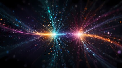 Fototapeta premium Abstract blue light background with stars and glowing energy in a cosmic design