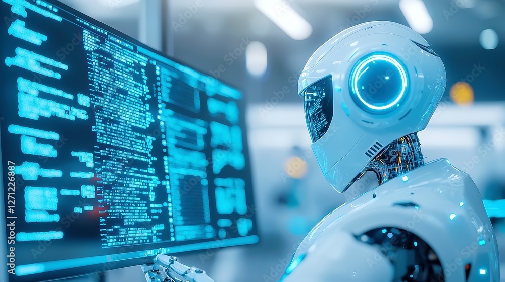 Poster robotics technician in automation, specializing in troubleshooting robotic systems, optimizing opera