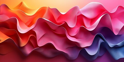 Fototapeta premium Abstract colorful wavy folds