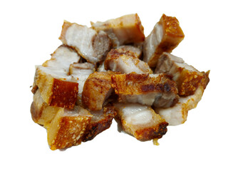Hot and crispy fried roasted pork belly