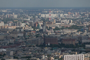 aerial view of the city Moscow
