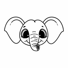 elephant head vector