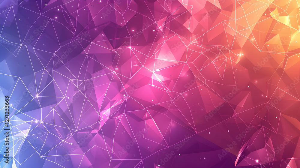 Poster abstract geometric background with vibrant colors and dynamic shapes creating a modern feel