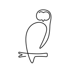line art owl