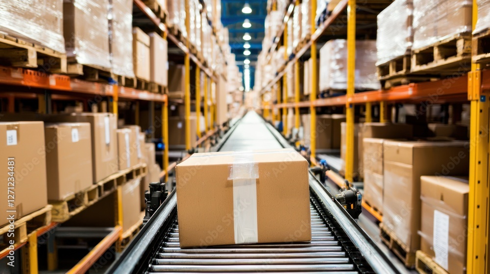 Poster efficient warehouse operations streamlining package handling