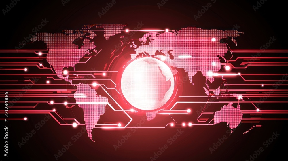 Poster exploring the intersection of technology and global connectivity