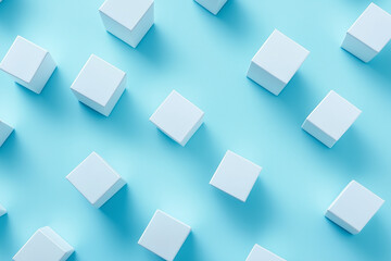 White Tech Cube Pattern/ホワイトテックキューブパターン