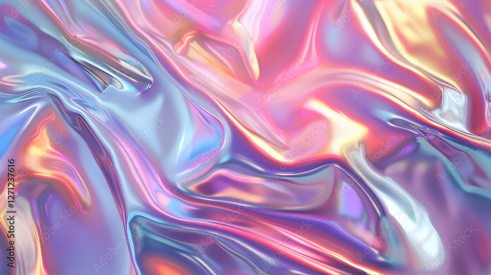Poster iridescent abstract texture with flowing colors creating a dreamy atmosphere for design use