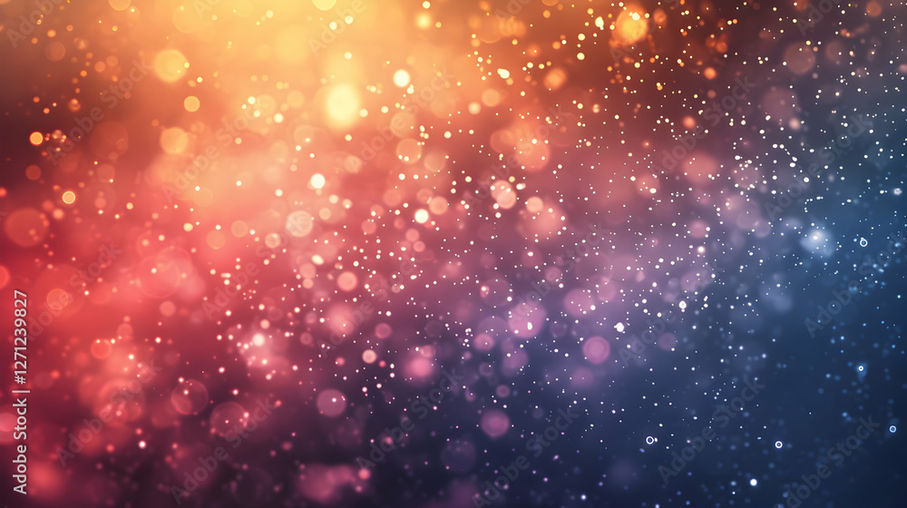Poster Colorful bokeh background with soft lights creating a dreamy atmosphere for creative projects
