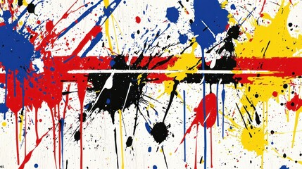 Fototapeta premium Abstract Colorful Splatter Paint Artwork