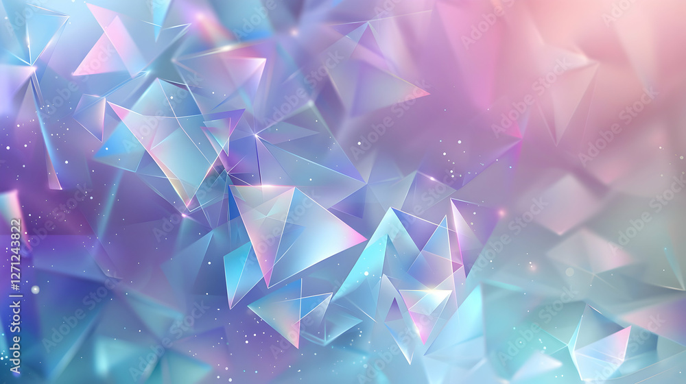Aufkleber abstract geometric background featuring translucent triangular shapes in pastel colors