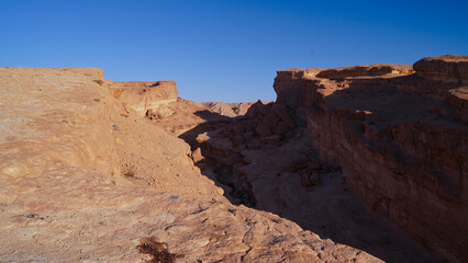 Lo spettacolare Canyon di Djebel Sidi Bouhlel dove sono state girate alcune scene di Guerre Stellari, nella provincia di Tozeur, Tunisia