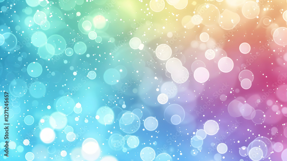 Poster vibrant abstract background with colorful bokeh effects and soft light spots, perfect for design