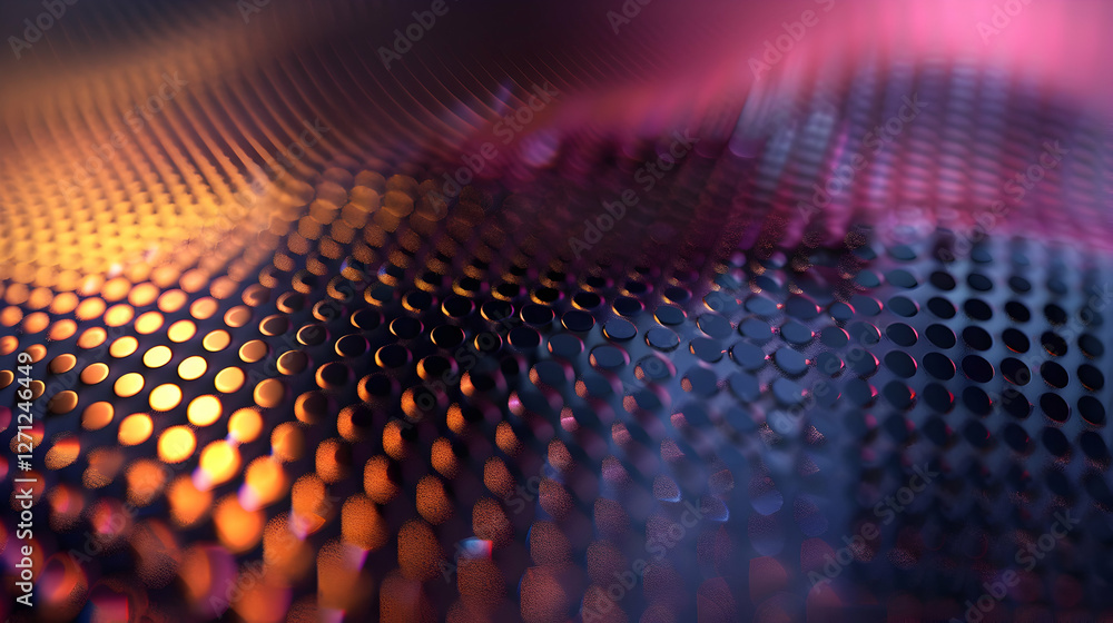 Aufkleber close-up view of a vibrant, textured surface with colorful patterns and gradients