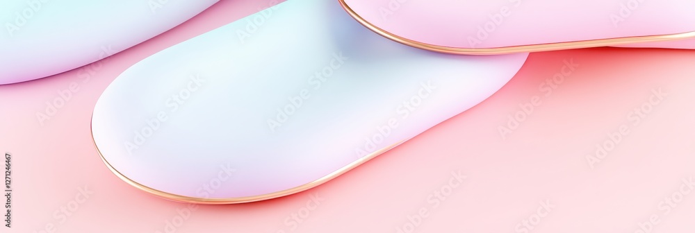 Aufkleber abstract pastel background with smooth shapes and subtle gradient colors