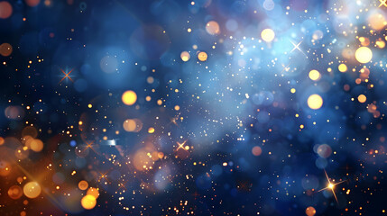 Obraz premium Vibrant abstract background showcasing shimmering bokeh lights in various colors and sizes