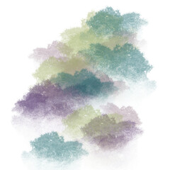 雲や森のような和風の素材