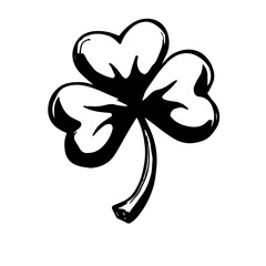 Flat shamrock icons vector set