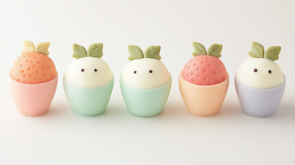  pastel white chocolate dipped fruits