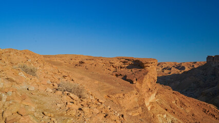 Lo spettacolare Canyon di Djebel Sidi Bouhlel dove sono state girate alcune scene di Guerre Stellari, nella provincia di Tozeur, Tunisia