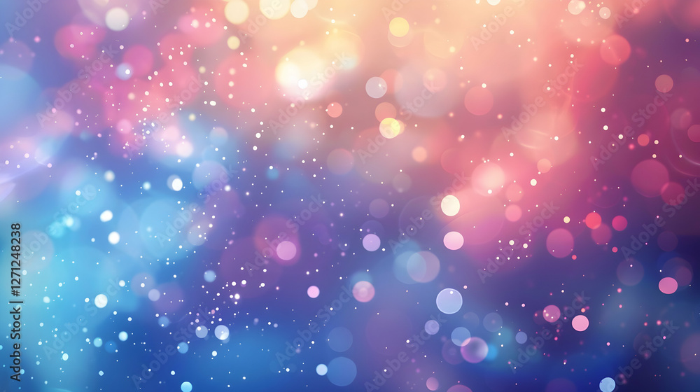 Poster abstract colorful bokeh background with soft lights and vibrant hues for creative projects