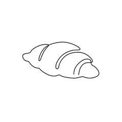 one line croissant