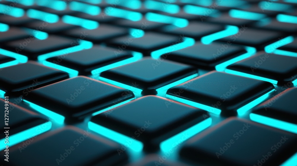 Poster background pattern infographic concept. glowing blue futuristic high tech grid design with interconn