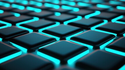 Background pattern infographic concept. Glowing Blue Futuristic High Tech Grid Design with Interconnected Nodes