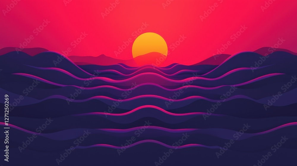 Aufkleber background pattern infographic concept. mesmerizing abstract wave pattern with bold gradient colors 