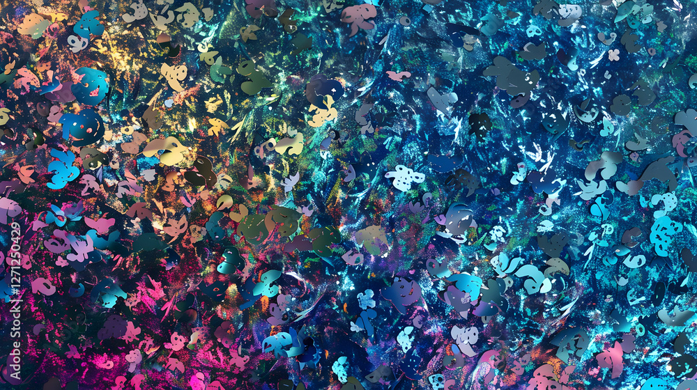 Poster abstract colorful pattern with vibrant hues and shapes creating a dynamic visual experience