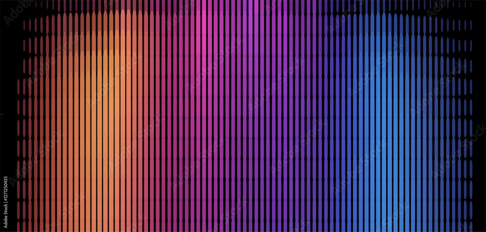 Aufkleber pixelated vector illustration with a dynamic flow of vibrant squares on a black background. the abst